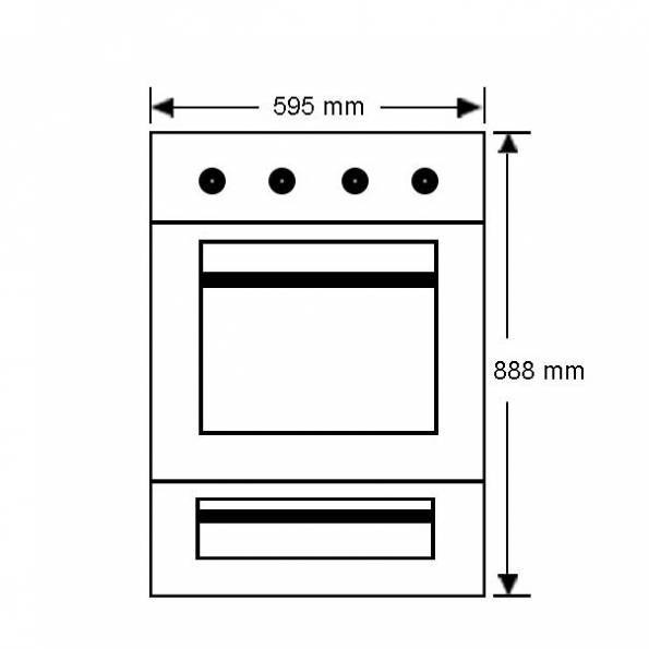 Display, 60cm, 101L, S/S, 66L main oven, 35L second oven, 8 functions in main oven, 5 functions in second oven, catalytic liners double oven-5707