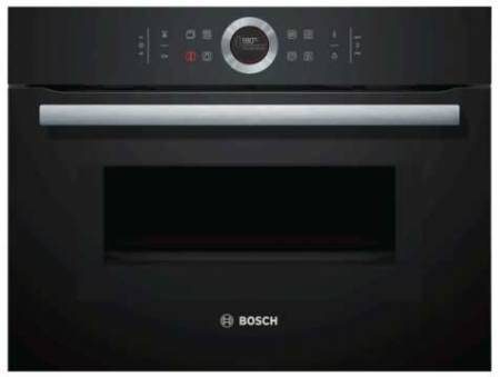 B-Stock, This model is a display and does not have any packaging, 60cm, 6 heat functions, 5 microwave setting, 14 automatic programs, 45 litres, LED lighting, electronic clock/timer, child lock, black combi microwave oven -0